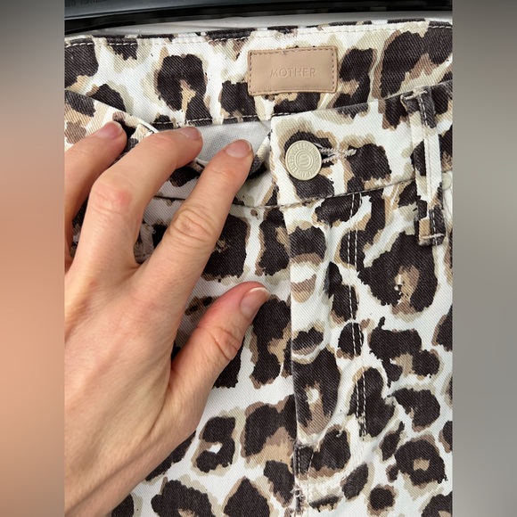 COPY - Mother denim high waisted looker ankle size 25 leopard print - Picture 2 of 5